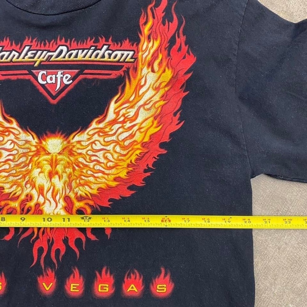 Vintage Harley Davidson Cafe Flames Bird Las Vegas Nevada 90s Longsleeve Shirt L - Picture 5 of 6